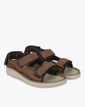 strappy sandals with velcro closure