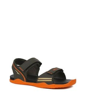strappy sandals with velcro closure
