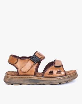 strappy sandals with velcro closure