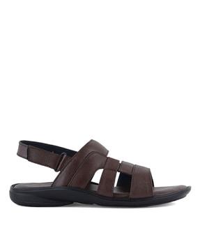 strappy sandals with velcro closure