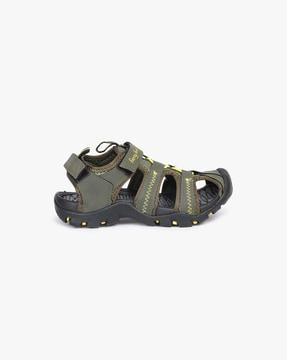 strappy sandals with velcro fastening