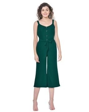 strappy sleeves jumpsuit
