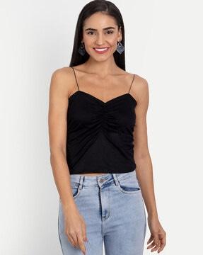 strappy slim fit crop top