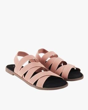 strappy slingback flat sandals