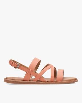strappy slingback flat sandals