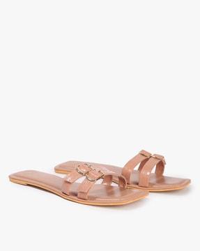 strappy slip-on sandals