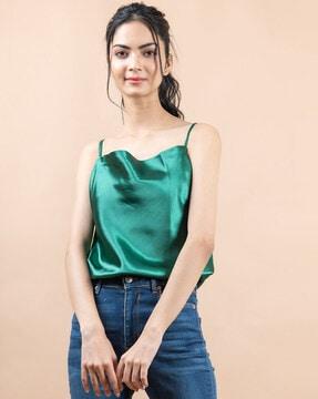 strappy square-neck camisole top