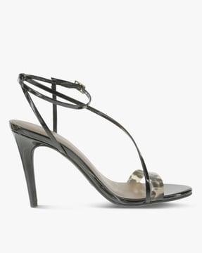 strappy stilettos with buckle closure