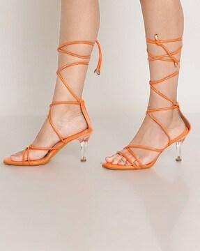 strappy stilettos with tie-up