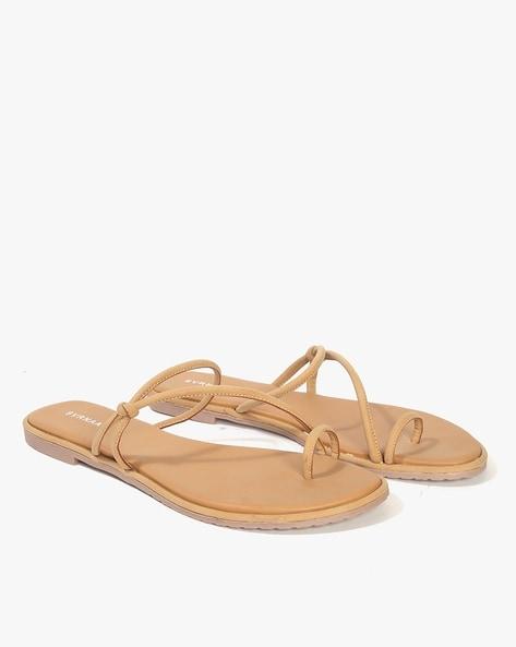 strappy toe-ring flat sandals