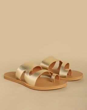 strappy toe-ring flat sandals