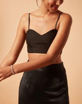 strappy v-neck crop top