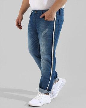 streachable straight jeans