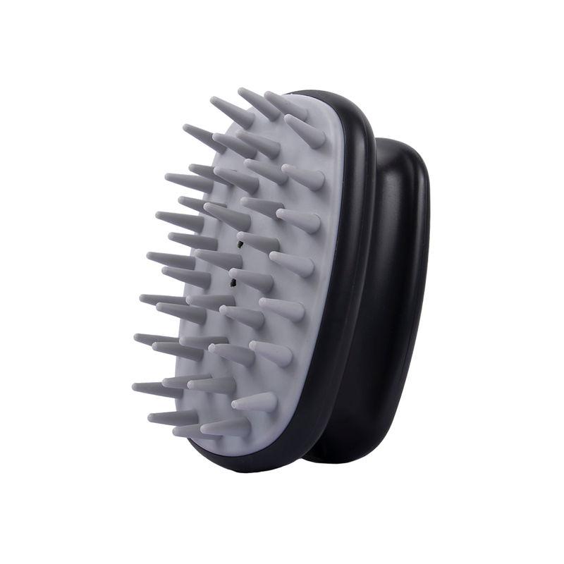 streak street hair shampoo brush and scalp massager- gunmetal grey