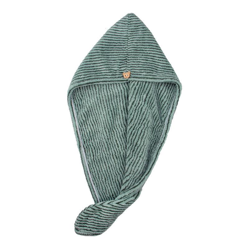 streak street microfiber hair wrap towel- amazon green