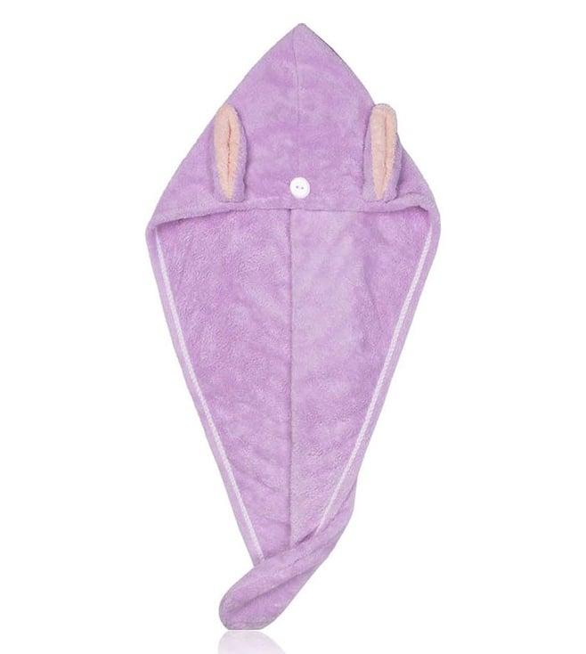 streak street microfiber hair wrap towel lilac bunny