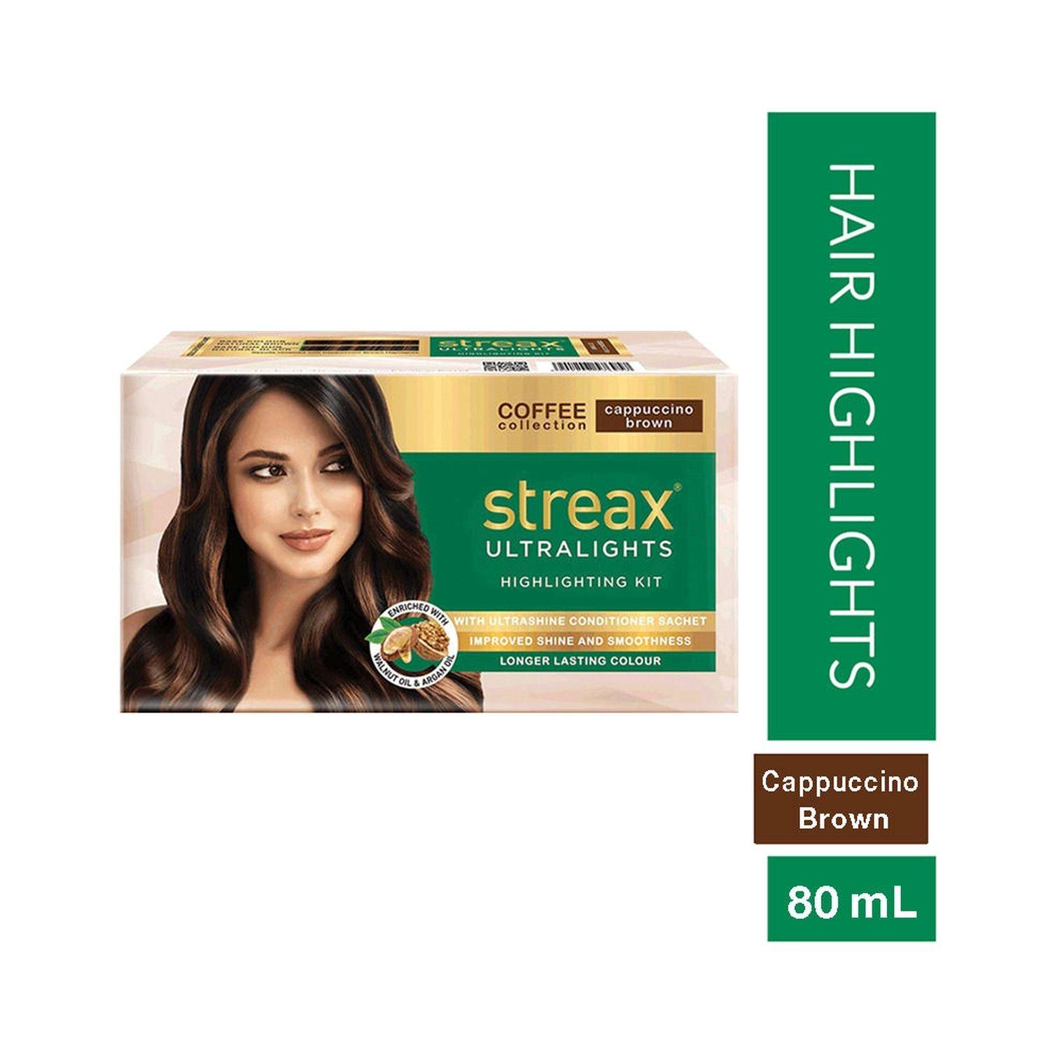 streax coffee collection ultralights highlighting kit - cappuccino brown (40gm+40ml)