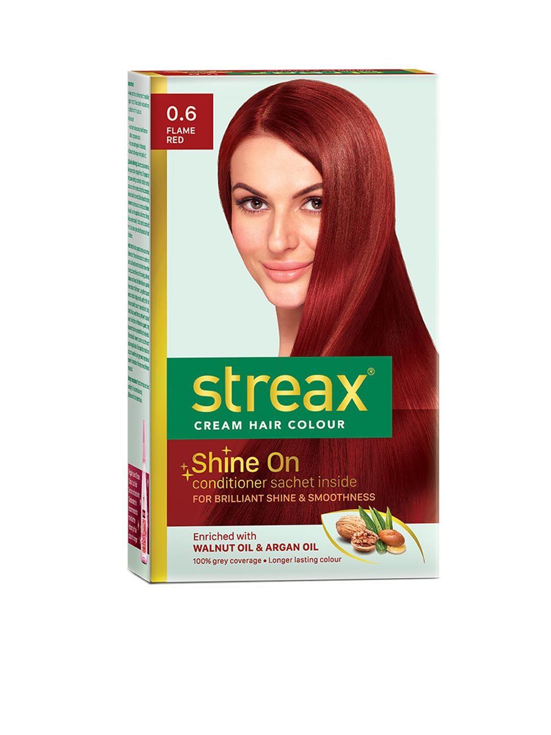 streax cream hair colour - 0.6 flame red 120ml