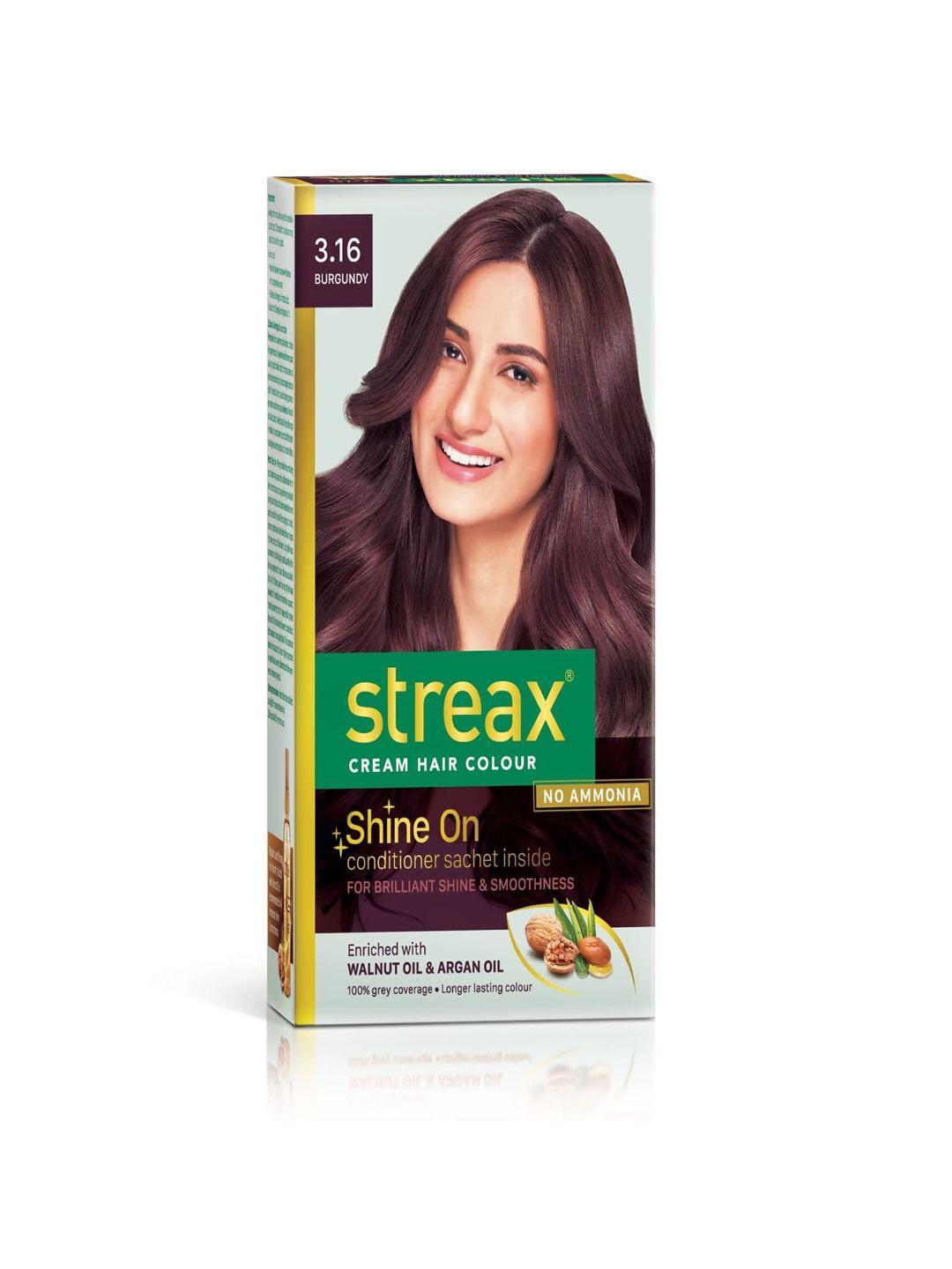 streax cream hair colour - 3.16 burgundy 120ml