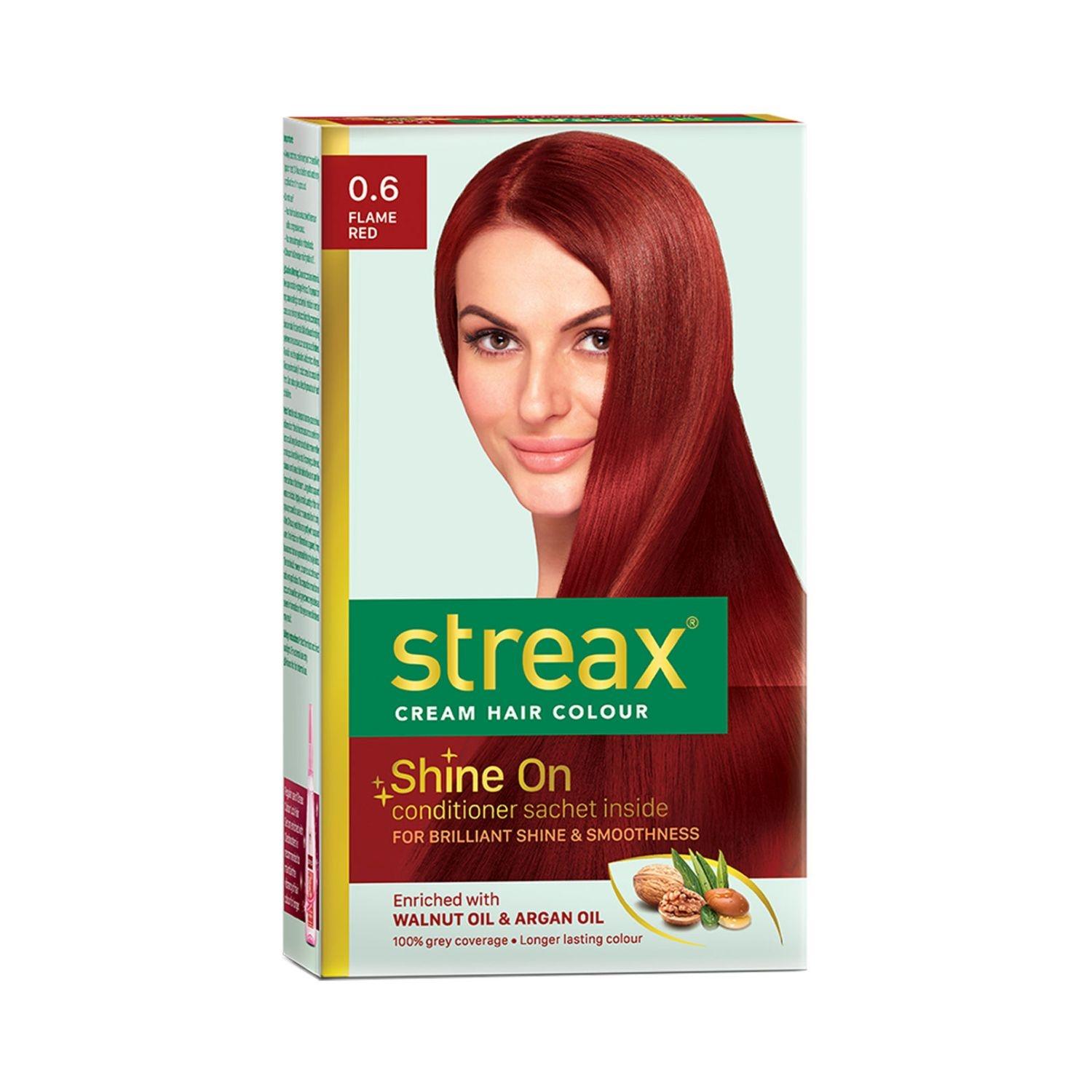 streax hair colour - 0.6 flame red (35gm+25ml)