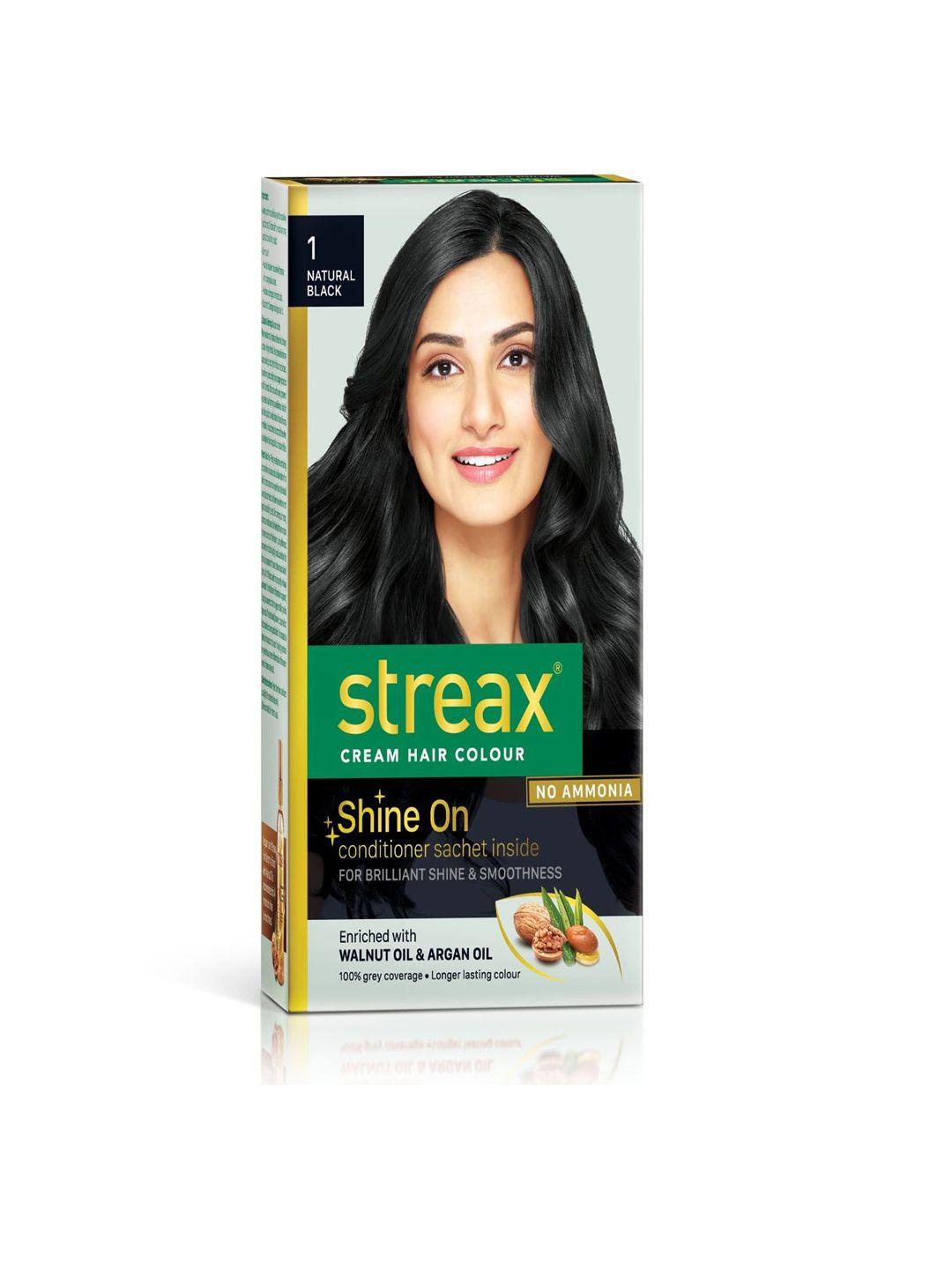 streax hair colour - 1 natural black 120 ml
