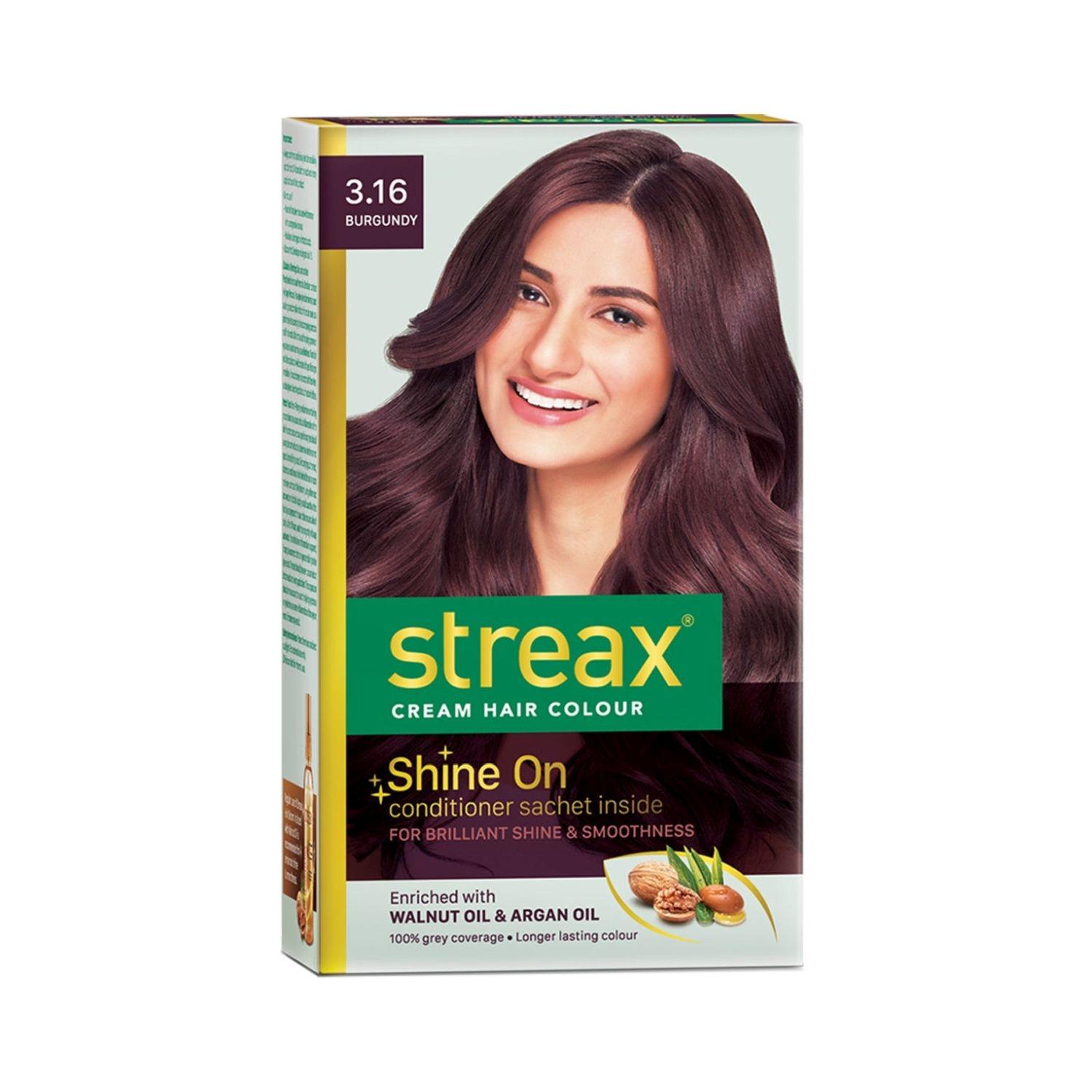 streax hair colour - 3.16 burgundy (35gm+25ml)