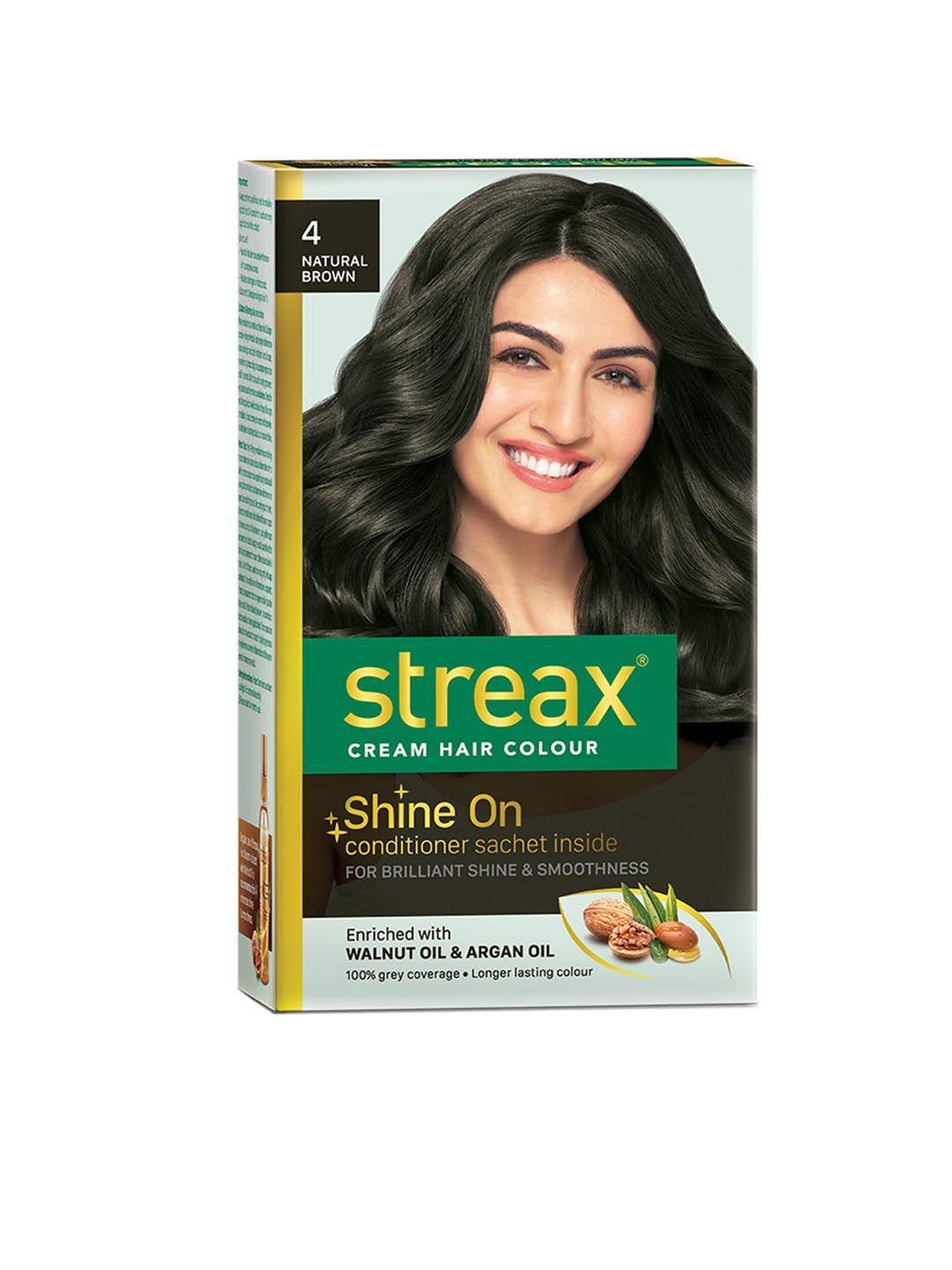 streax hair colour - 4 natural brown 120ml