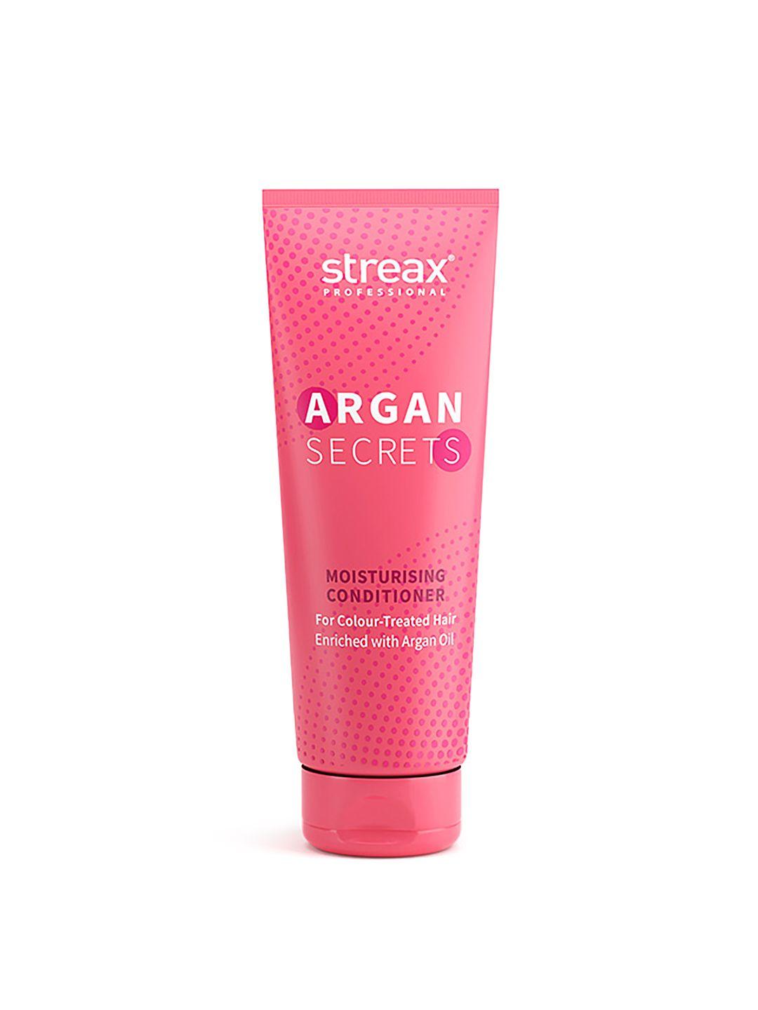 streax professional argan secrets moisturising conditioner for colour-treated hair - 240g