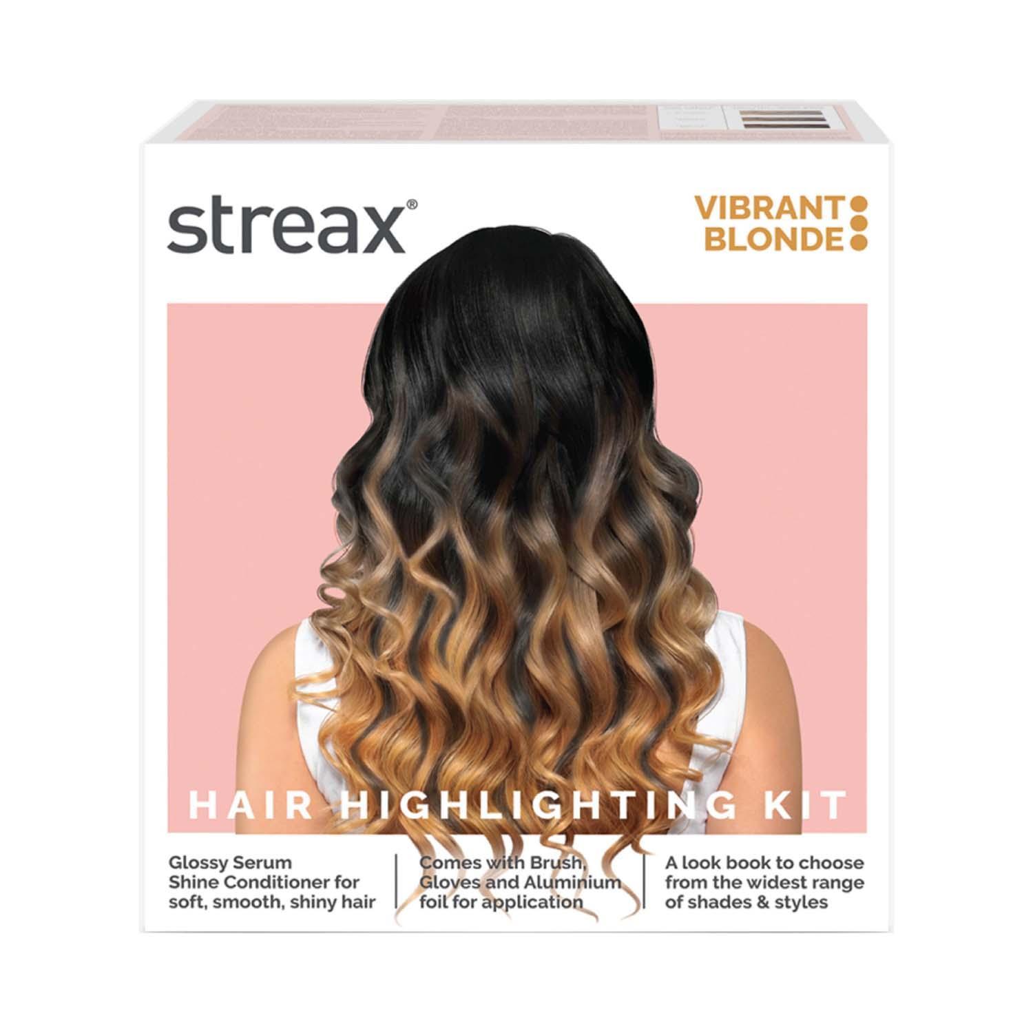 streax ultralights hair color highlight kit - vibrant blonde (180 g)