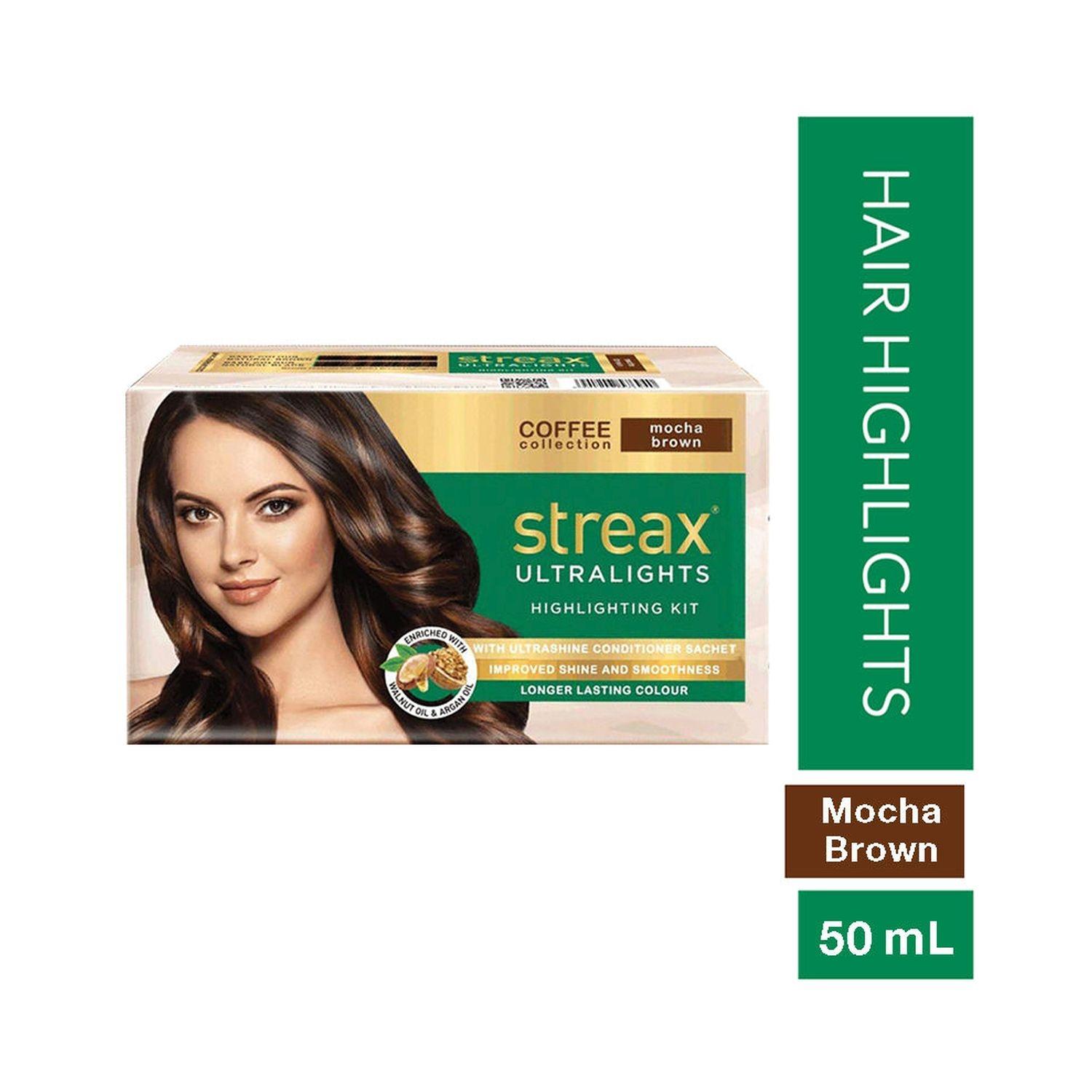 streax coffee collection ultralights highlighting kit - mocha brown 50g