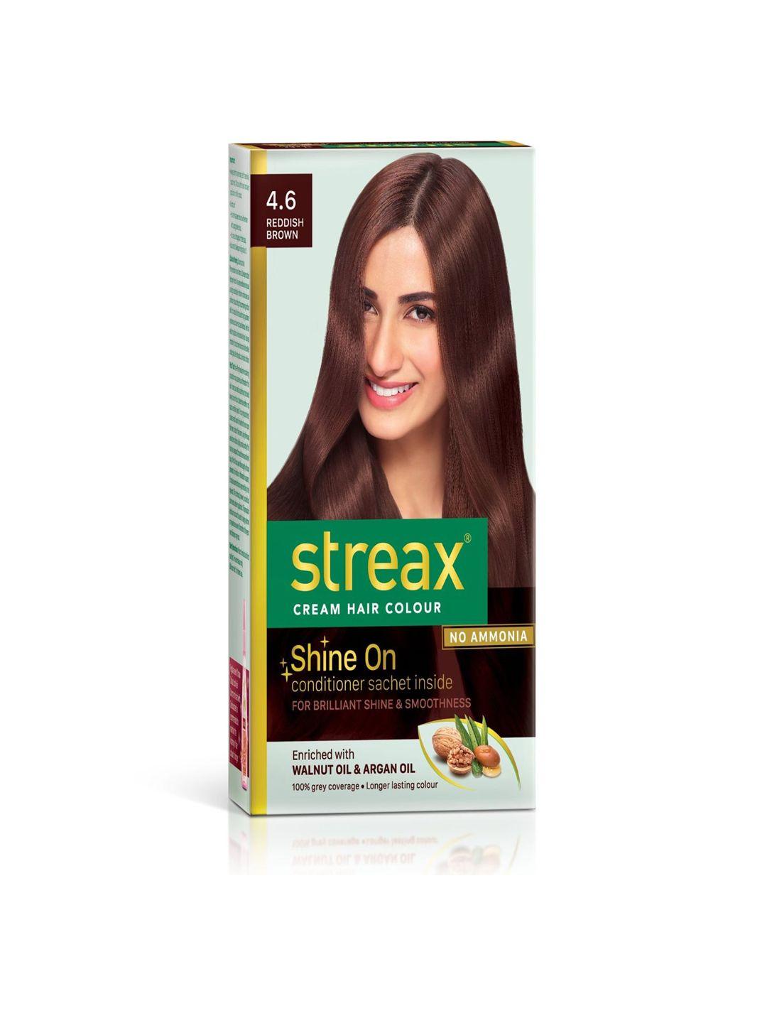 streax cream hair colour - 4.6 reddish brown 120ml