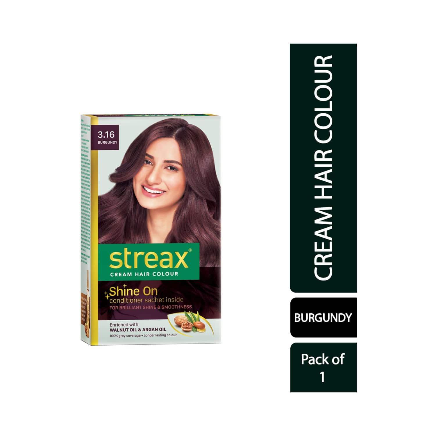 streax hair colour - 3.16 burgundy (70g+50ml)