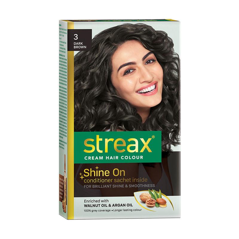 streax hair colour - dark brown 3