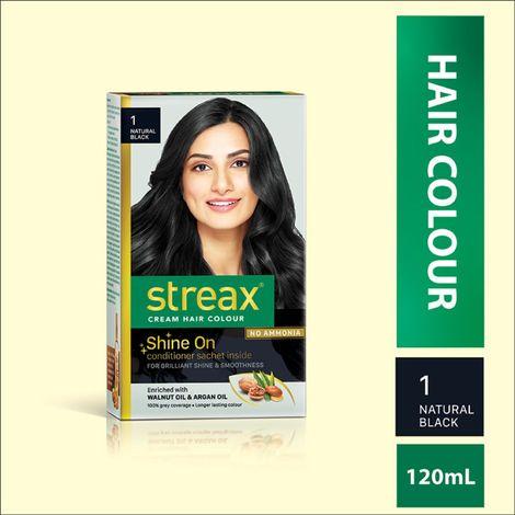 streax hair colour - natural black (120 ml)