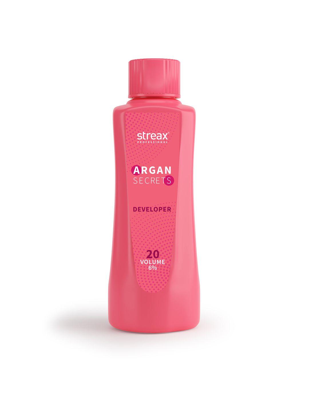 streax professional 20 volume 6% developer for argan secret colourant - 250 ml