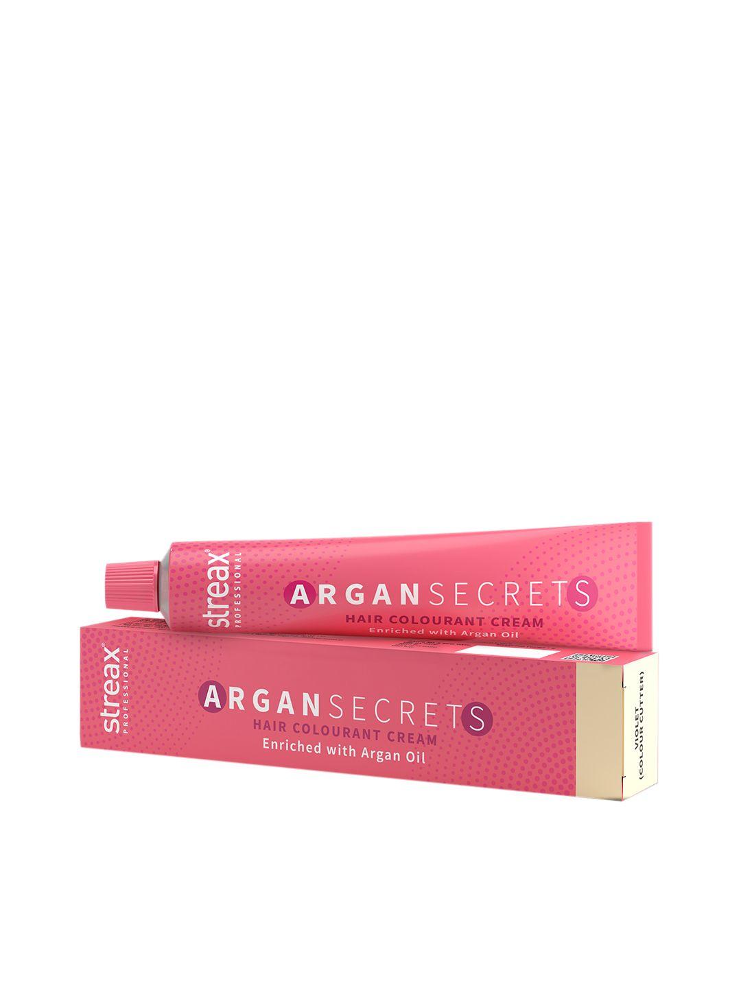 streax professional argan secret hair colourant cream colour cutter 60g - violet