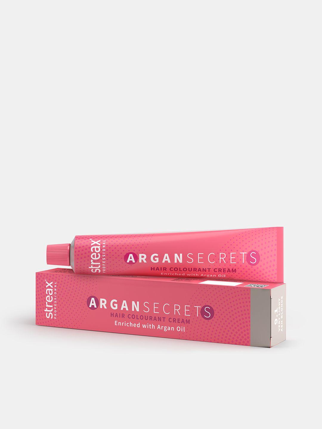 streax professional argan secrets hair colourant cream 60g - very light ash brown 9.1