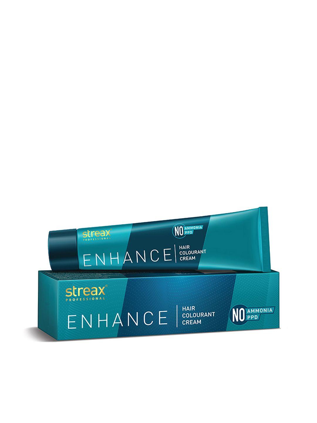 streax professional enhance ammonia & ppd free hair colourant cream 90g - soft black 2