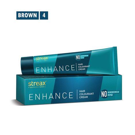 streax professional enhance hair colourant - brown 4 (90g)