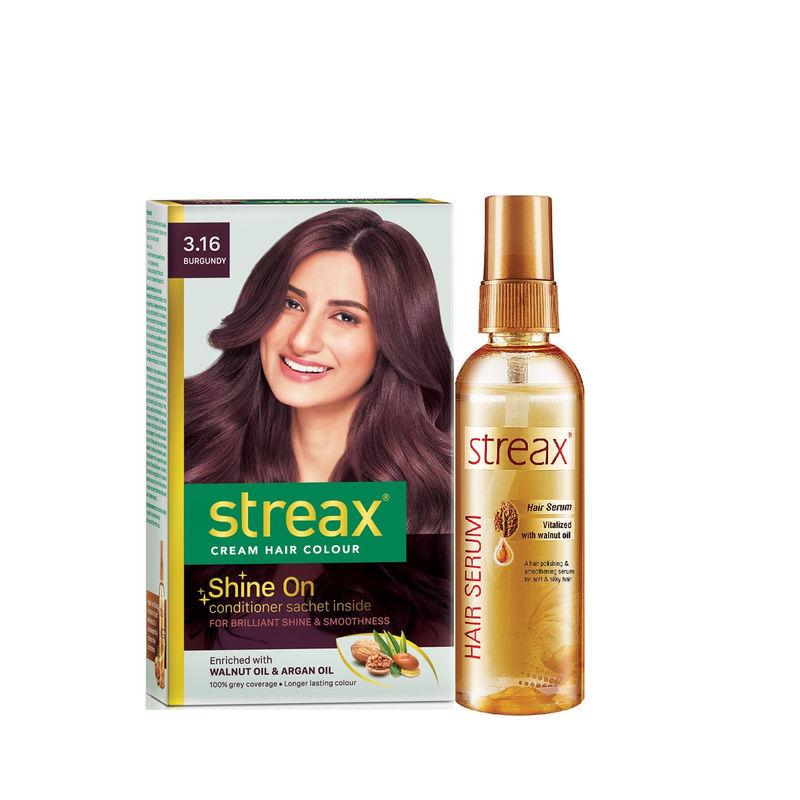 streax reg colour burgandy + walnut serum