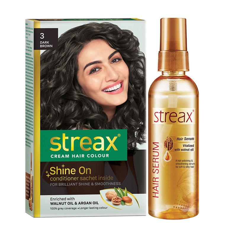 streax reg colour dark brown + walnut serum