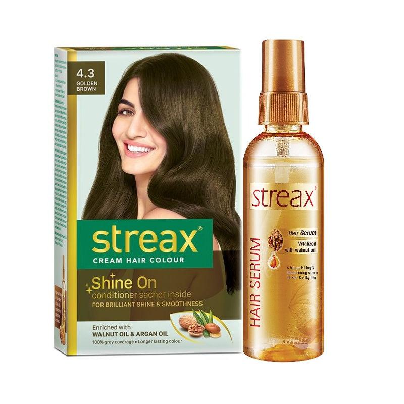 streax reg colour golden brown + walnut serum