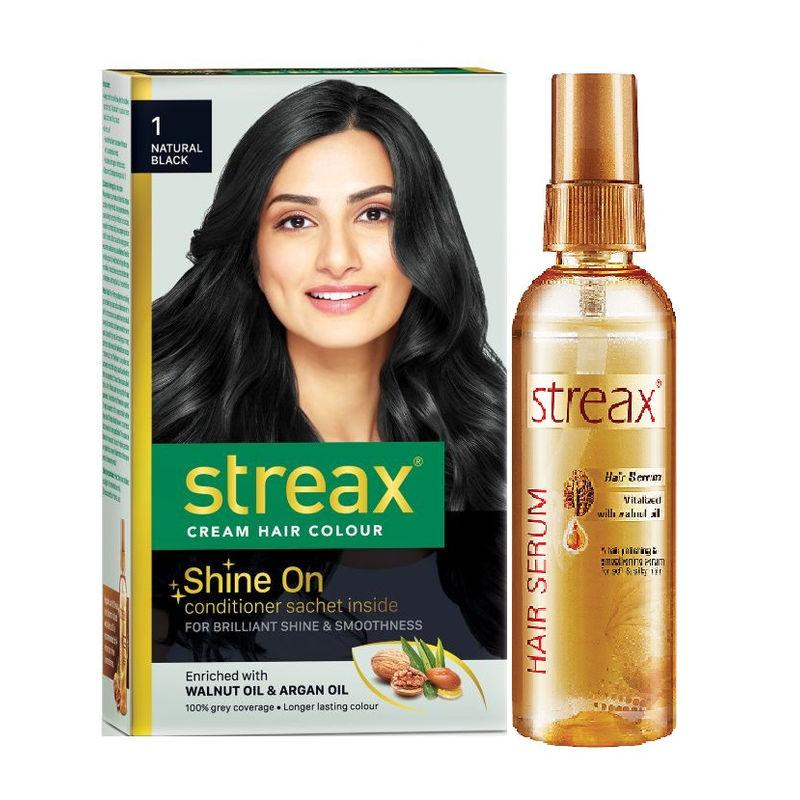 streax reg colour natural black + walnut serum