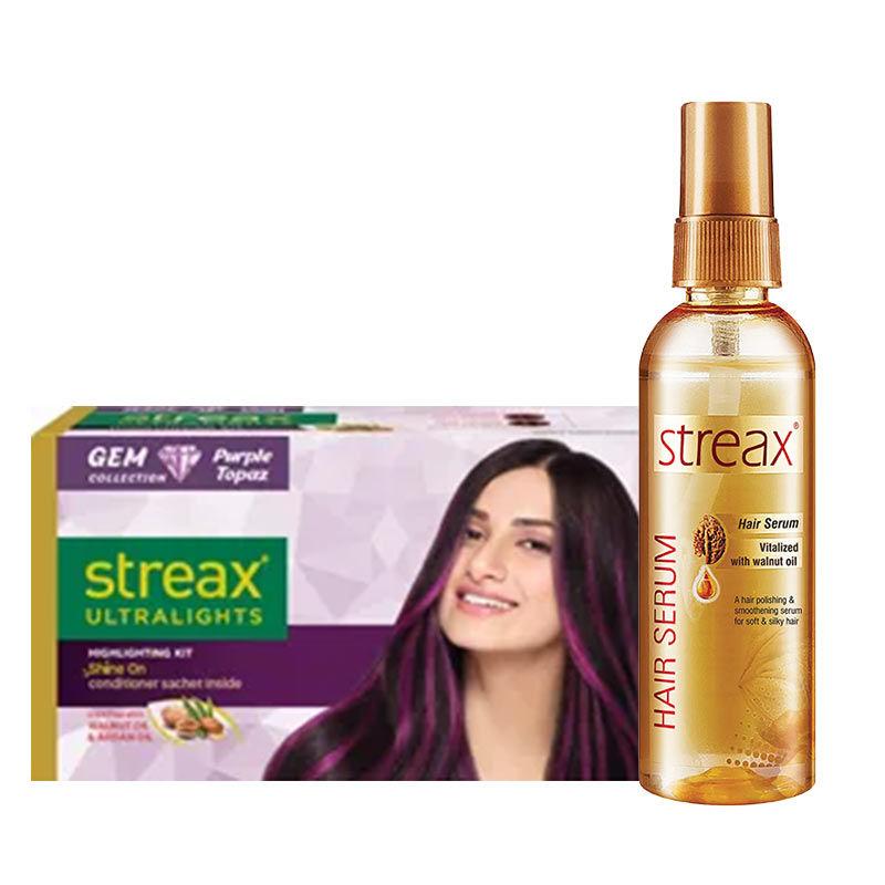 streax ultralight purple topaz + walnut serum