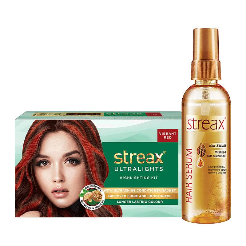 streax ultralight vibrant red + walnut serum