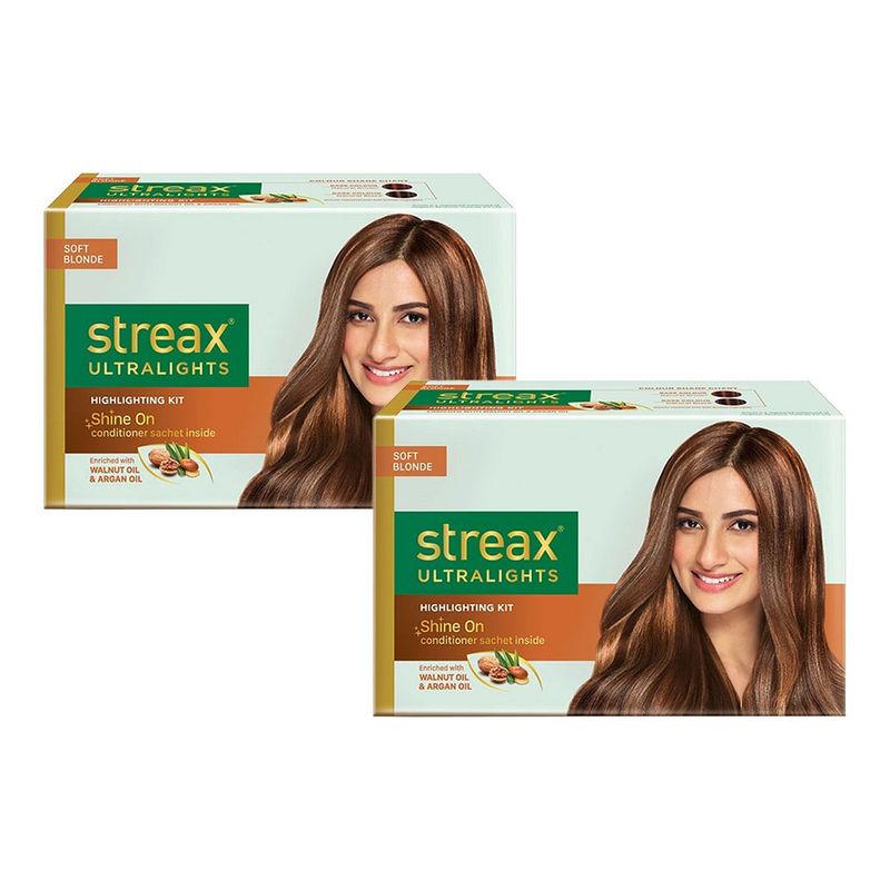 streax ultralights highlighting kit - soft blonde pack of 2