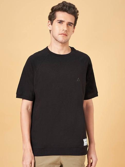 street 808 by pantaloons black boxy fit t-shirt