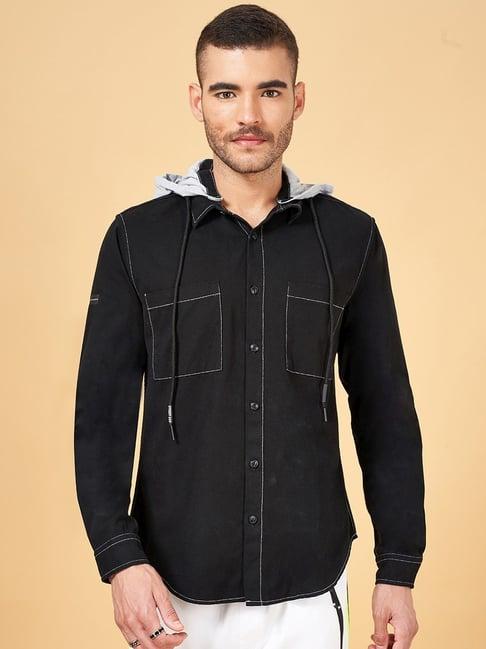 street 808 by pantaloons black regular fit shirt