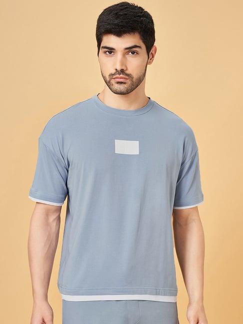 street 808 by pantaloons celestial blue comfort fit t-shirt
