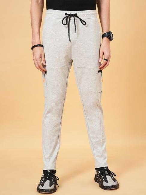 street 808 by pantaloons light grey regular fit trackpants